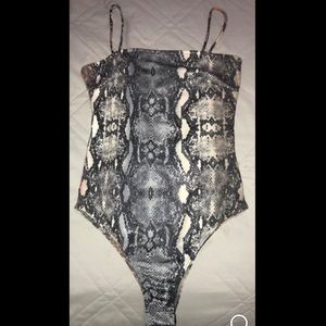 Snakeskin bodysuit. S, M, & L!